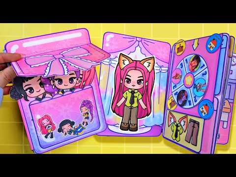 Kpop Demon Hunters Dressup Game book #zootopia2 #paperdiy #종이놀이 #backtoschool