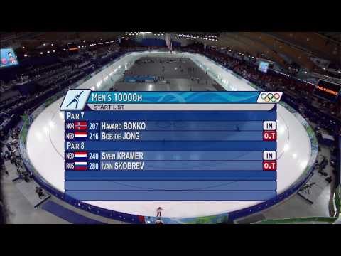 Men's 10000m Speed Skating Full Event - Vancouver 2010 Olympics