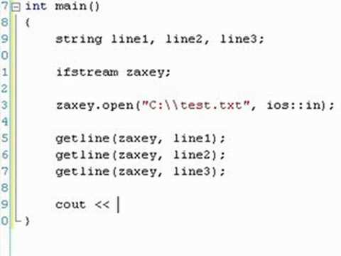 Tutorial 5: Visual C++ 2008 Input Stream