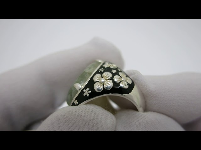 Срібна каблучка з емаллю 209кю Відео огляд