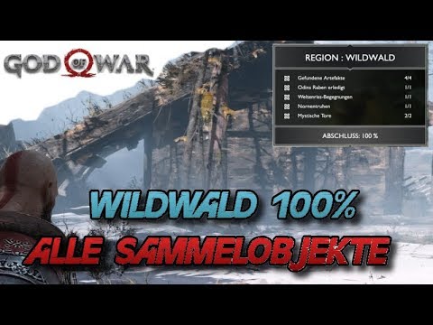 God of War 4 - Wildwood all collectibles, artifacts, Norn chests, gates, ravens, location God of War