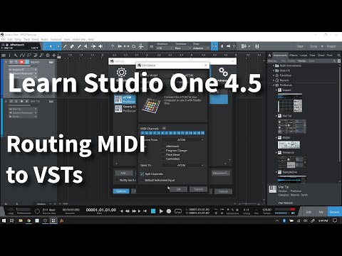 Learn Presonus Studio One 4.5 | Routing MIDI to VSTs