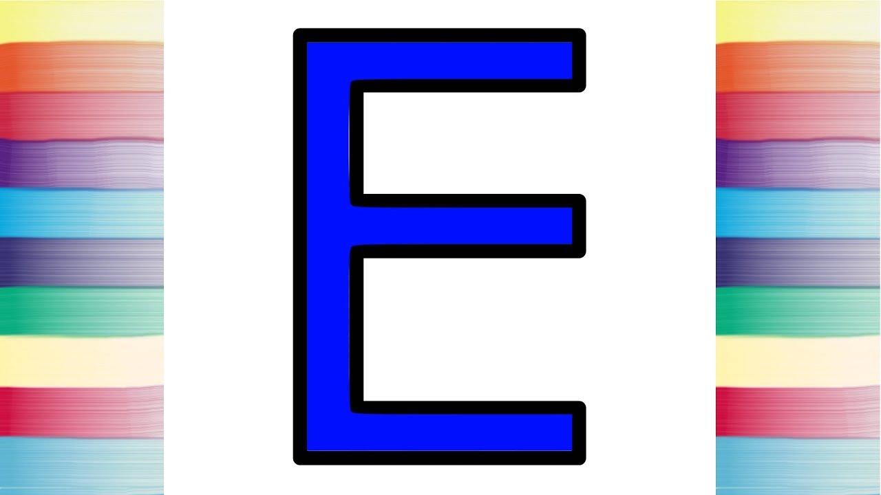 How to Draw Alphabet E Coloring Pages Art Learning for Kids