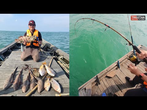 Pulau Angsa bottom fishing trip ‼️REZEKI datang hari ini MANTAP‼️#jenahak #kerapu