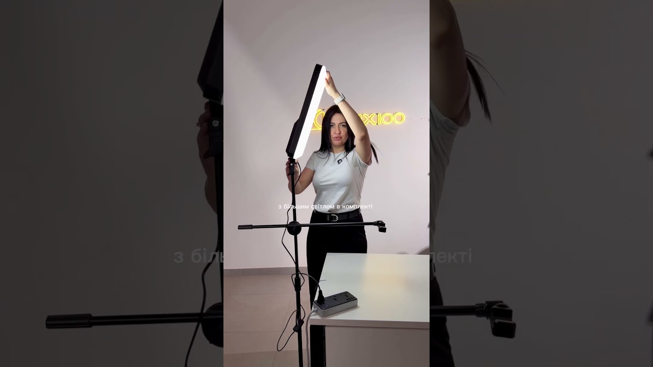 Штатив-журавль 190 см для предметной съемки с большой LED-панелью RL-24 95W
