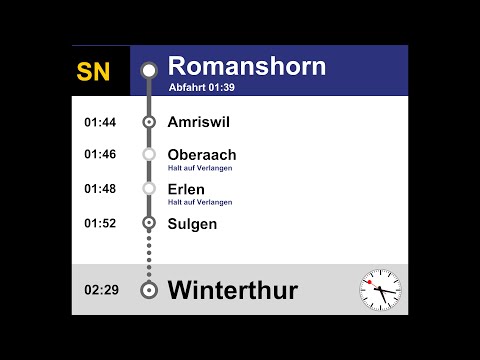THB Ansagen, SN Thurbo (Romanshorn-Winterthur) Seltenheit