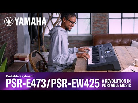 Yamaha Yamaha PSR-E473 Portable Keyboard with Power Adapter