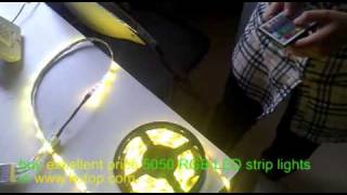 preview picture of video '5050_RGB_flexible_LED_strip_lights_with_IR_controller_and_transformer_adapter.mp4'