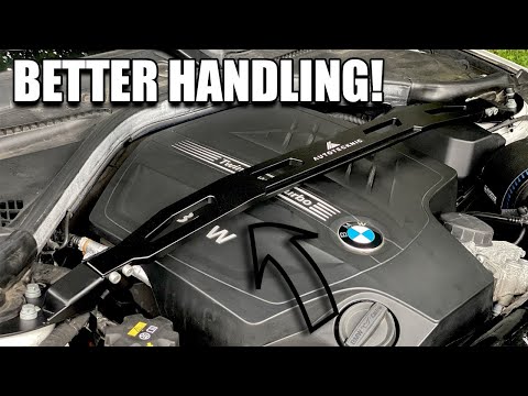 EASIEST WAY TO IMPROVE HANDLING? // Installing a ALUMINUM Autotecknic STRUT BAR on a BMW 435i (F32)