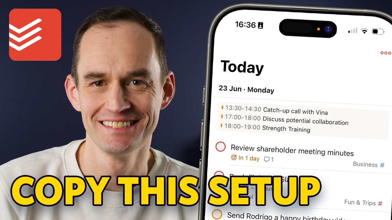 How to Organize Your To-Dos with Todoist (2026 Tutorial) - YouTube video featuring the word upcoming