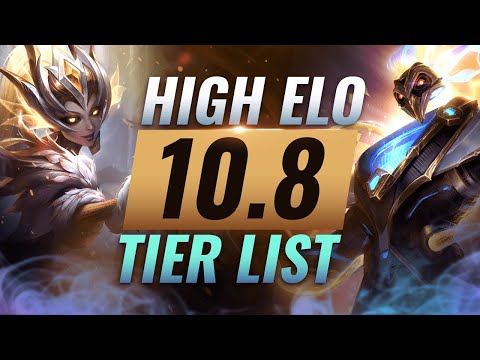 HIGH ELO Best Champions TIER List - League of Legends Patch 10.8