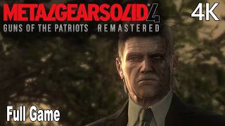 Metal Gear Solid 4: Guns of the Patriots Remastered Full Gameplay Walkthrough | FULL GAME 4K