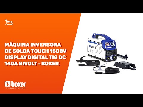 Máquina Inversora de Solda Touch 150BV Display Digital Tig DC 140A Bivolt. - Video