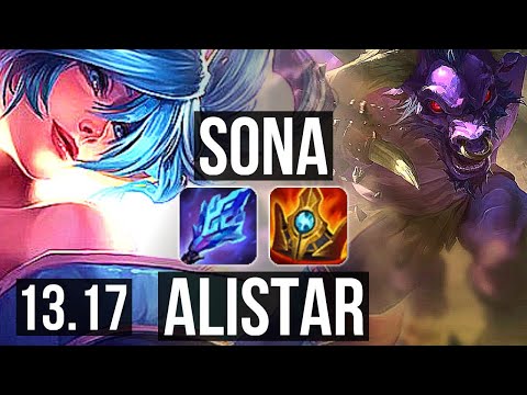 SONA & Lucian vs ALISTAR & Orianna (SUP) | Rank 3 Sona, 0/0/11, 2.9M mastery | NA Challenger | 13.17