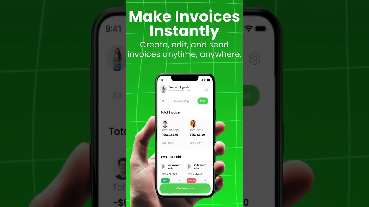 Invoice Maker for PDF, estimates, receipts, bills, tax & reports.