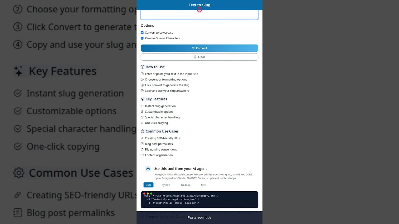 Video tutorial