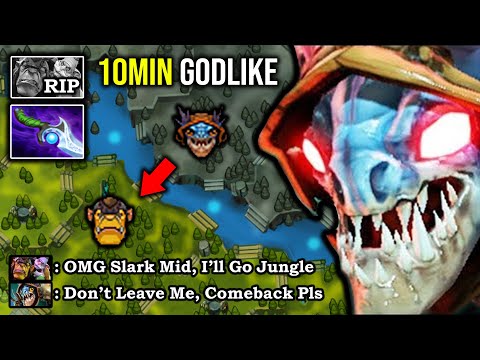 NEW 7.25C Extremely AGGRESSIVE MID Slark 10Min Godlike 17Min GG Deleted Alchemist with EZ Agi DotA 2