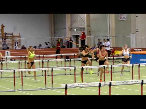 60 m-es gátfutás női 1. előfutam (lassítva)