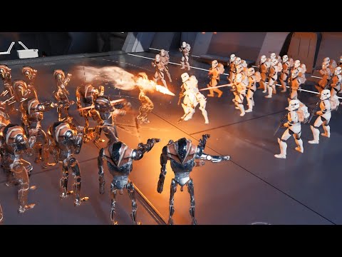 B2 Super Battle Droid VS Clone Commando - STAR WARS JEDI SURVIVOR