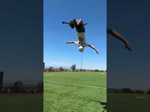 HUGE NO HAND BACKFLIP x BACKFLIP 360 ON POGO #pogo #pogostick #shorts #shortsviral #extremepogo