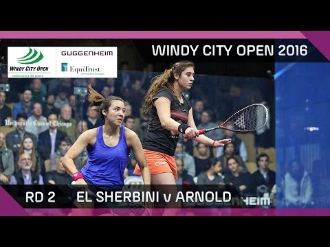 Squash: El Sherbini v Arnold - Windy City Open 2016 - Women's Rd 2 Highlights