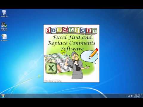 Excel Find and Replace Comments Software