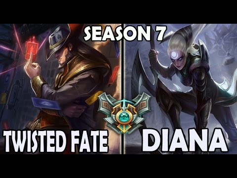 Dade plays Twisted Fate vs Diana - Ranked Master Korea