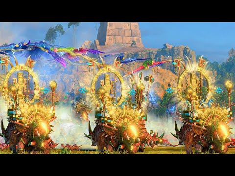 Total War: Warhammer 3 - LIZARDMEN Vs KHORNE