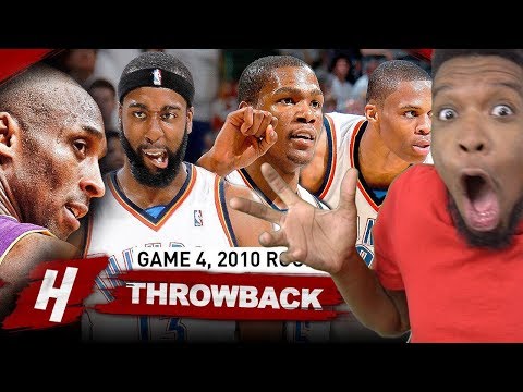 YOUNG Kevin Durant, Russell Westbrook & Harden Game 4 Highlights vs Lakers 2010 Playoffs - EPIC!