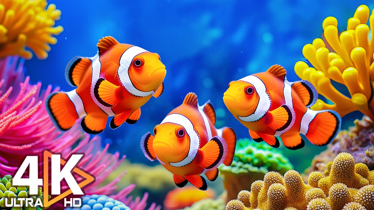 The Best Aquarium 4K Ultra HD 🐠 Stunning Coral Fish & Jellyfish - Relaxing Music for Sleep #20
