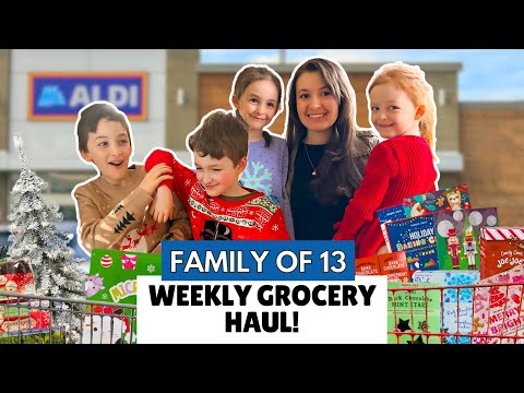 $1100 Weekly Grocery & Holiday Haul for Our Family of 13!