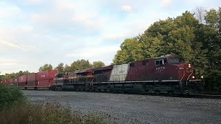 Canadian Pacific 119 westbound at Bedell, Ontario. August 30, 2025.