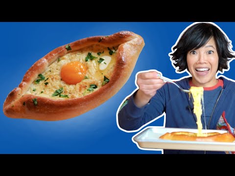 The Ultimate Cheesy Bread Boat | 🇬🇪 Adjaruli Khachapuri