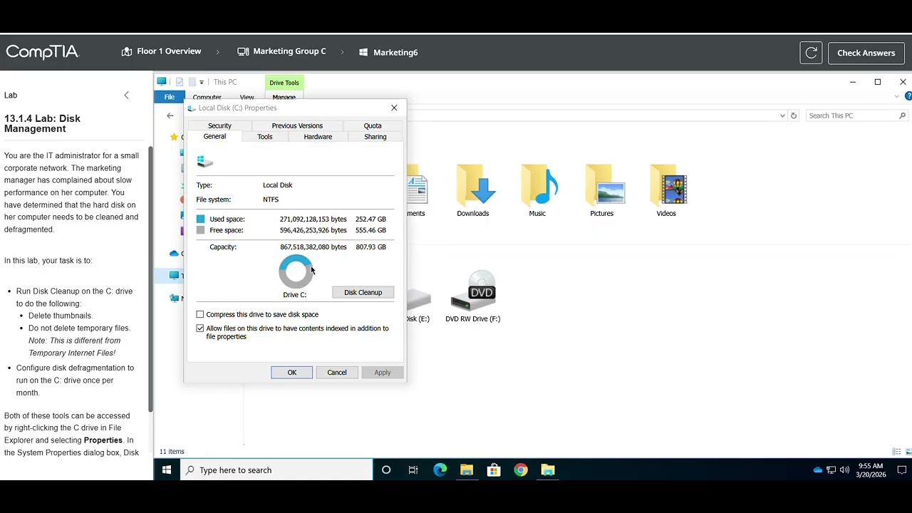 CompTIA A+ 13.1.4: Disk Management (Silent Walk Through)