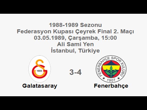 Galatasaray 3-4 Fenerbahce [HD] 03.05.1989 - 1988-1989 Turkish Cup QF 2L + Comments (Ver. 3)