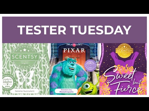 Tester Tuesday Serene Succulent, Monsters Inc. Monstropolis and Sweet but Fierce (Scentsy Reviews)