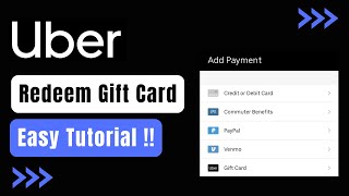 How to Redeem Gift Card on Uber !