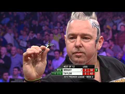 Phil Taylor v Peter Wright Premier League Darts 2014 Night 3