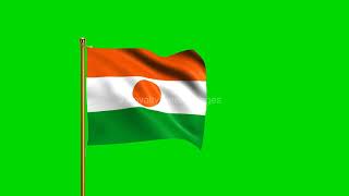 Niger National Flag | World Countries Flag Series | Green Screen Flag | Royalty Free Footages