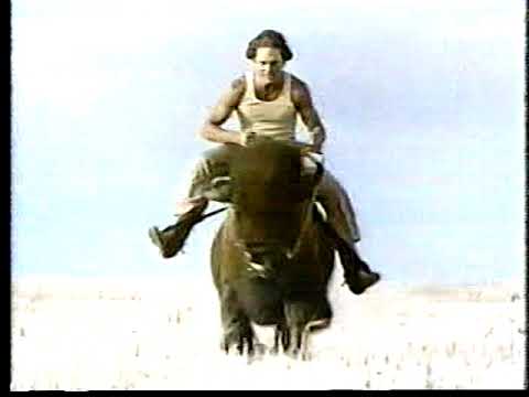 Thumbnail for 1984 AMC Jeep guy riding bison TV commercial by Motorcycle, Television Commercial, video, Jeep, vide