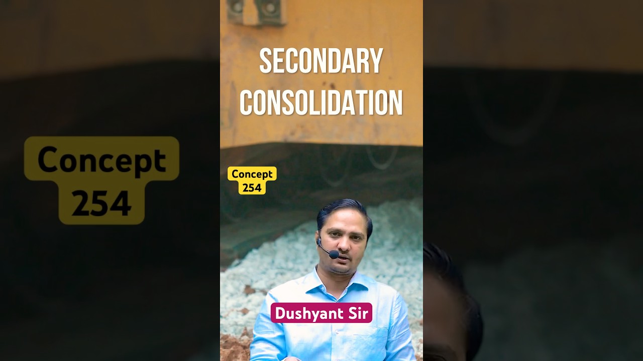 Concept-254 | Compaction-Consolidation | Geo-Technical Engineering By Dushyant Sir #sasuti #ese2025