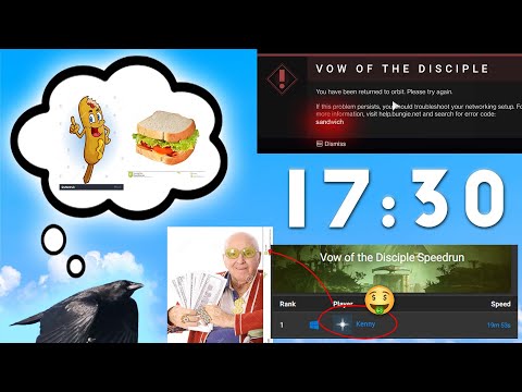 Vow of the Disciple Speedrun FWR (18:07) [Season of the Seraph]