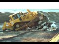 Beached Sailboat Gets Demolished By Bulldozers