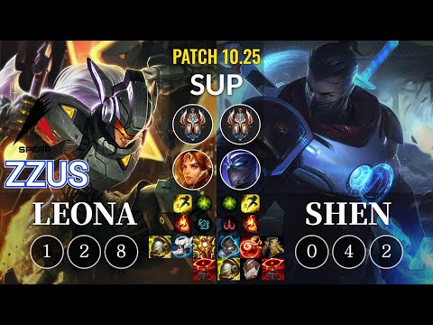 ASP Zzus Leona vs Shen Sup - KR Patch 10.25