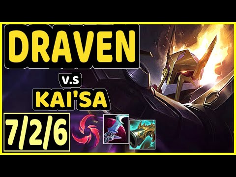 DRAVEN vs KAI'SA - 7/2/6 KDA BOTTOM ADC GAMEPLAY - NA Ranked MASTER