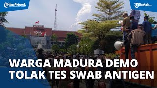Tolak Tes Swab, Warga Madura Geruduk Balkot Surabaya, Minta Penyekatan di Jembatan Suramadu Disetop