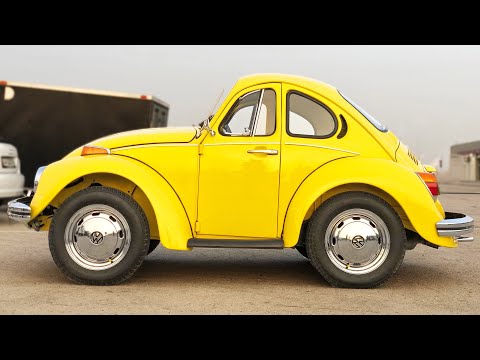 They Photoshopped a VW Beetle in REAL LIFE! Video