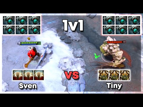 Level 30 Sven vs Level 30 Tiny with 6x Skadi - Dota 2 1v1