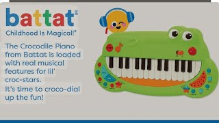 Battat Toy Crocodile 28 Key piano 15 Nursery Rhyme Credit to @retired7896