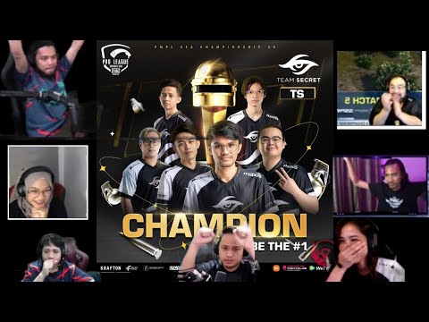 Reaction Streamer Malaysia Moment Team Secret Championn PMPLSEA S4 ❤️🇲🇾